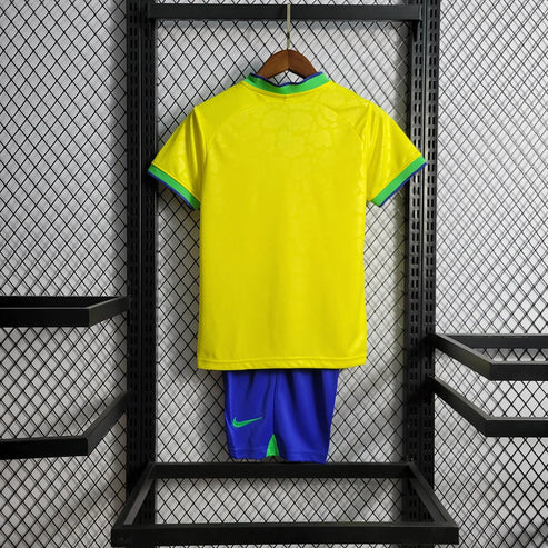 2022 Brazil World Cup Home Kids Size Version